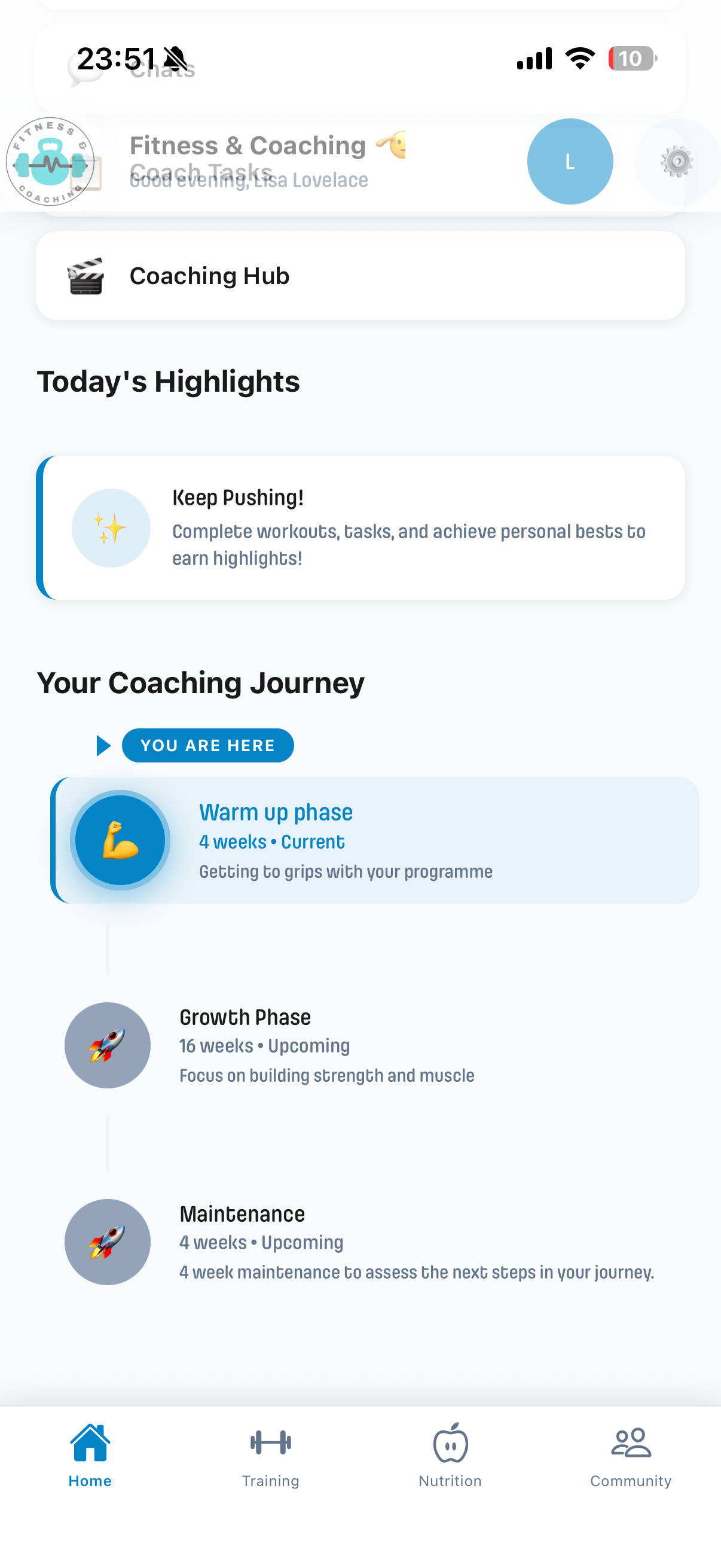 Visual Coaching Journeys in Train App