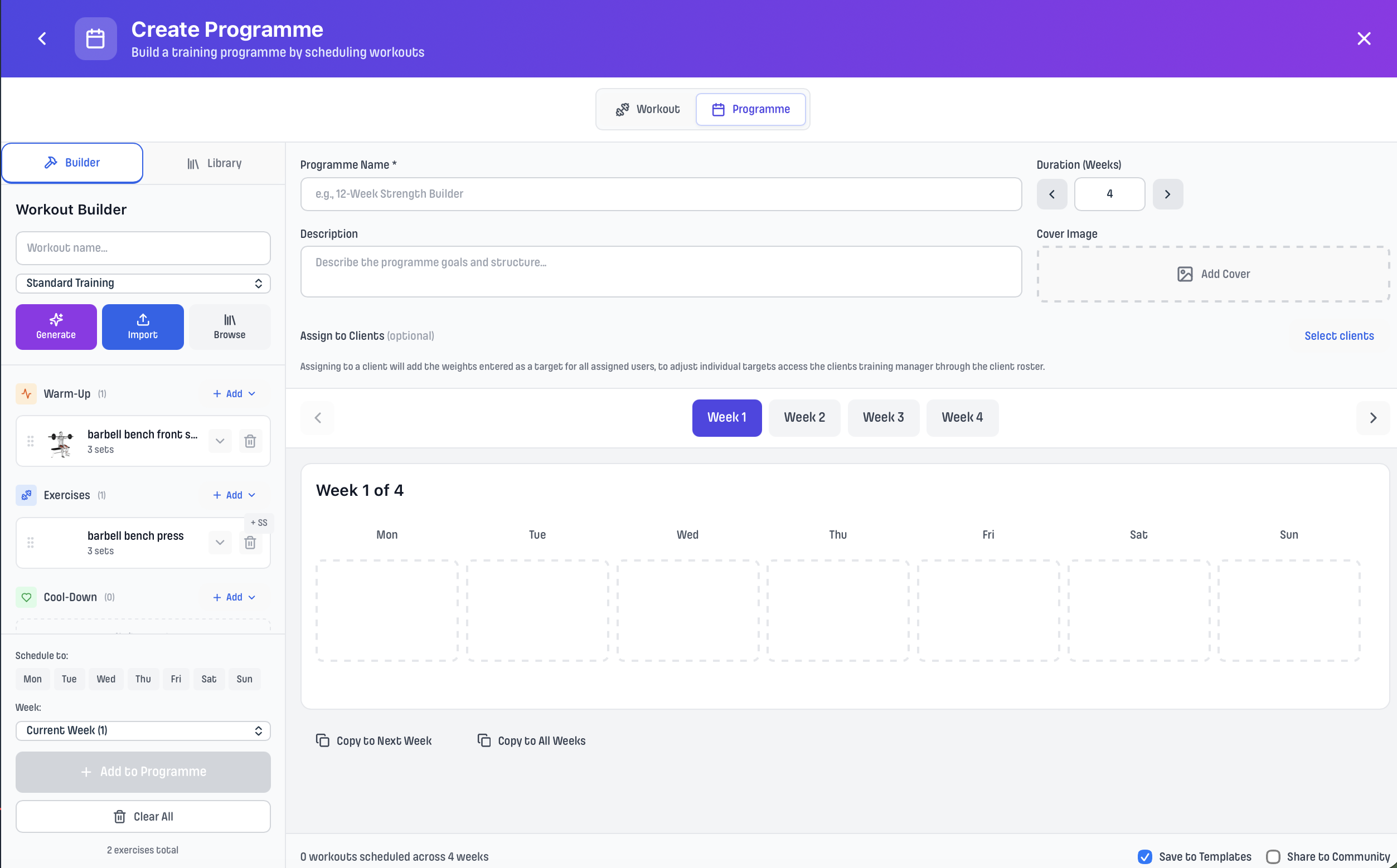 Training Programmes in Train App